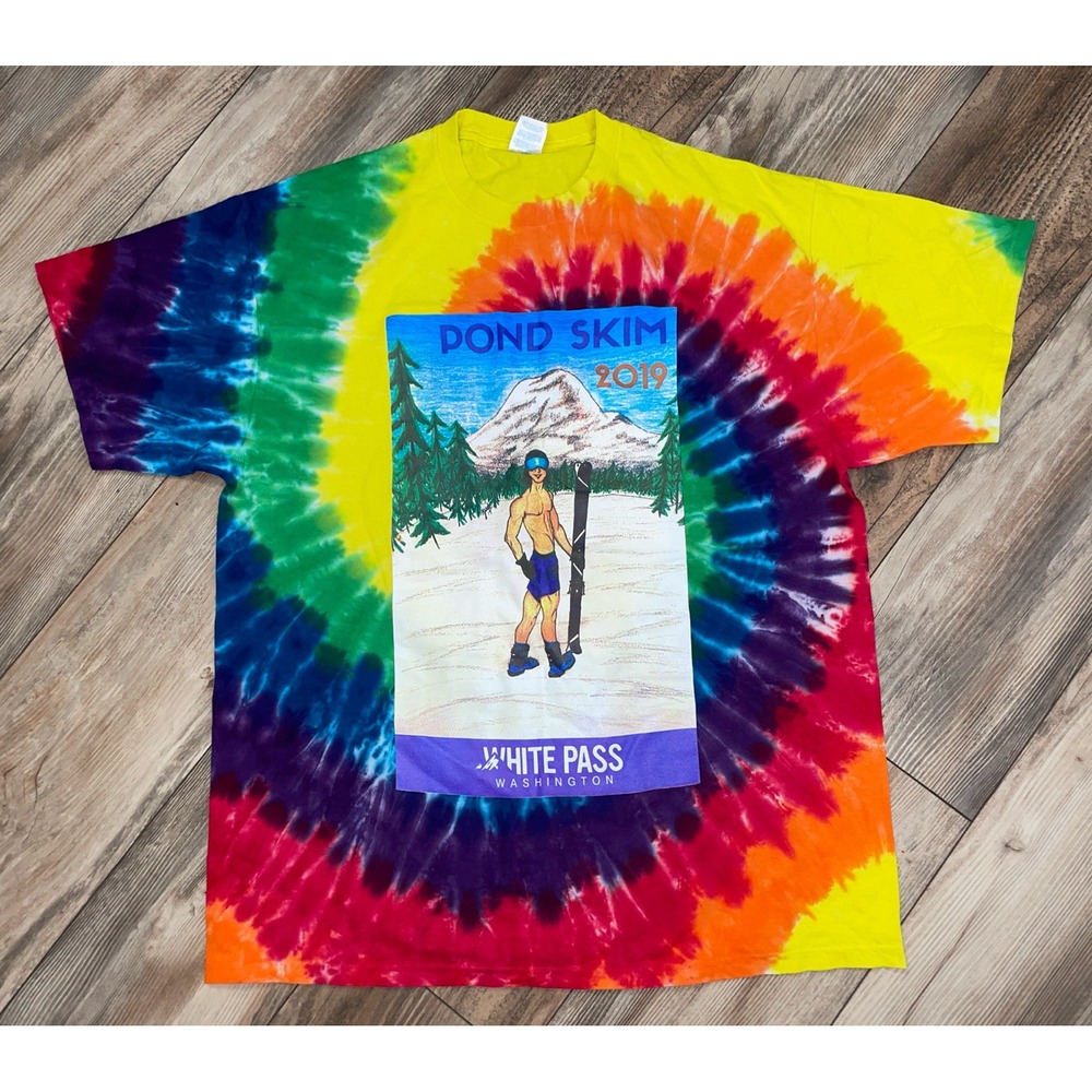 White Pass WA Pond Skim 2019T Shirt Unisex XL‎ Tye Dye
